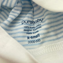 Load image into Gallery viewer, Boys purebaby, organic cotton hat / beanie, EUC, size 0000-000,  