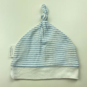 Boys purebaby, organic cotton hat / beanie, EUC, size 0000-000,  