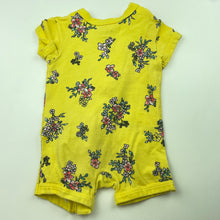 Load image into Gallery viewer, Girls Cotton On, stretchy floral zip romper, FUC, size 000,  