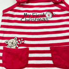 Load image into Gallery viewer, unisex Sprout, cotton Christmas romper, GUC, size 00,  