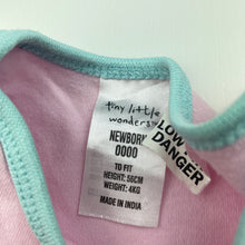 Load image into Gallery viewer, Girls Tiny Little Wonders, cotton bodysuit / romper, GUC, size 0000,  