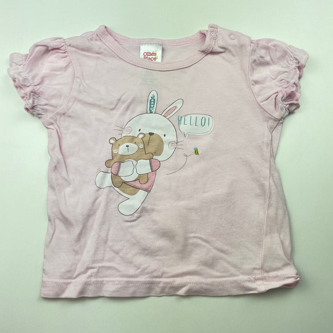 Girls Ollie's Place, lightweight cotton t-shirt / top, FUC, size 00,  