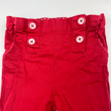 Load image into Gallery viewer, Girls Pumpkin Patch, red cotton pants, adjustable, GUC, size 1,  