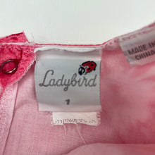 Load image into Gallery viewer, Girls Ladybird, lightweight cotton summer dress, FUC, size 1, L: 45cm