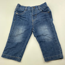 Load image into Gallery viewer, Boys Target, blue denim pants, elasticated, EUC, size 0,  