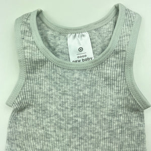 unisex Target, grey marle cotton singlet top, EUC, size 0000,  