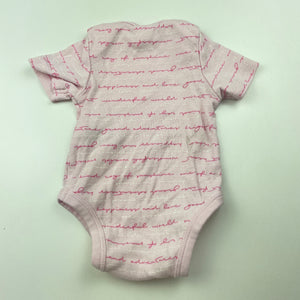 Girls Dymples, pink cotton bodysuit / romper, GUC, size 0000,  