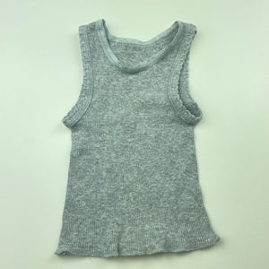 unisex 4 Baby, ribbed cotton singlet top, GUC, size 000,  