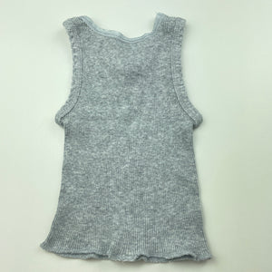 unisex 4 Baby, ribbed cotton singlet top, GUC, size 000,  