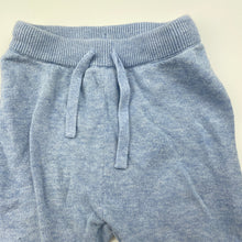 Load image into Gallery viewer, unisex Dymples, blue knitted cotton leggings / bottoms, GUC, size 00,  