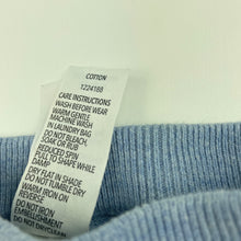 Load image into Gallery viewer, unisex Dymples, blue knitted cotton leggings / bottoms, GUC, size 00,  