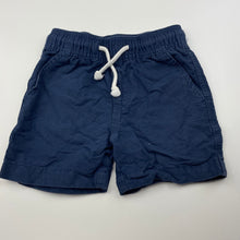 Load image into Gallery viewer, Boys Anko, navy cotton shorts, elasticated, EUC, size 2,  