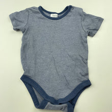 Load image into Gallery viewer, unisex Target, blue stripe cotton bodysuit / romper, EUC, size 00,  