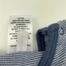 Load image into Gallery viewer, unisex Target, blue stripe cotton bodysuit / romper, EUC, size 00,  