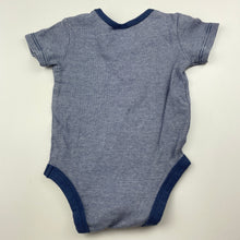 Load image into Gallery viewer, unisex Target, blue stripe cotton bodysuit / romper, EUC, size 00,  