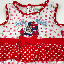 Load image into Gallery viewer, Girls Disney, Minnie Mouse cotton romper, EUC, size 00,  
