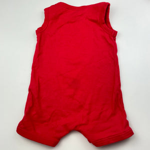 unisex Dymples, cotton Christmas romper, EUC, size 0,  