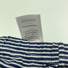 Load image into Gallery viewer, unisex Ollie's Place, navy stripe stretchy bottoms, GUC, size 000,  
