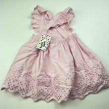 Load image into Gallery viewer, Girls Baby Berry, lined broderie cotton summer dress, NEW, size 0, L: 41cm