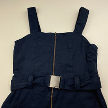 Load image into Gallery viewer, Girls Bardot Junior, navy stretch cotton jumpsuit / overalls, Inside leg: 67.5cm, EUC, size 16,  