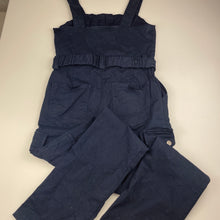 Load image into Gallery viewer, Girls Bardot Junior, navy stretch cotton jumpsuit / overalls, Inside leg: 67.5cm, EUC, size 16,  