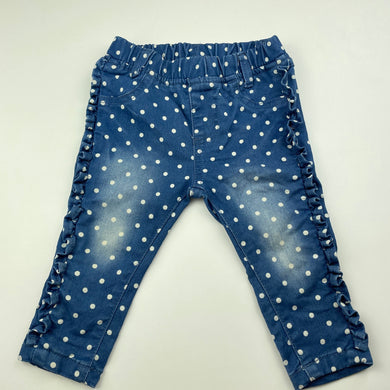 Girls Dymples, stretch denim leggings / jeggings, elasticated, FUC, size 0,  