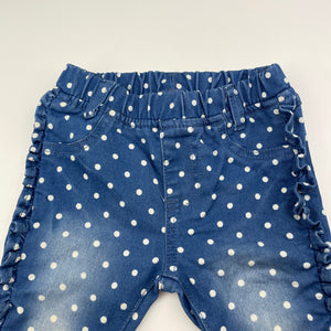 Girls Dymples, stretch denim leggings / jeggings, elasticated, FUC, size 0,  