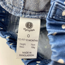 Load image into Gallery viewer, Girls Dymples, stretch denim leggings / jeggings, elasticated, FUC, size 0,  