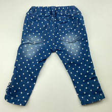 Load image into Gallery viewer, Girls Dymples, stretch denim leggings / jeggings, elasticated, FUC, size 0,  