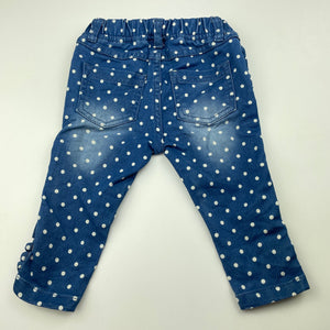 Girls Dymples, stretch denim leggings / jeggings, elasticated, FUC, size 0,  