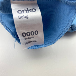 Boys Anko, blue cotton singlet top, GUC, size 0000,  