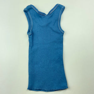 Boys Anko, blue cotton singlet top, GUC, size 0000,  