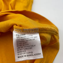 Load image into Gallery viewer, unisex B&amp;L, yellow organic cotton t-shirt / top, EUC, size 8,  