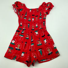 Load image into Gallery viewer, Girls Brilliant Basics, Christmas romper / playsuit, GUC, size 1,  