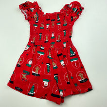 Load image into Gallery viewer, Girls Brilliant Basics, Christmas romper / playsuit, GUC, size 1,  