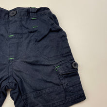 Load image into Gallery viewer, Boys Kids Stuff, navy cotton shorts, elasticated, FUC, size 0,  