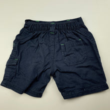 Load image into Gallery viewer, Boys Kids Stuff, navy cotton shorts, elasticated, FUC, size 0,  