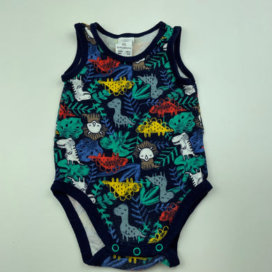 Boys Dymples, cotton singletsuit / romper, dinosaurs, FUC, size 00,  