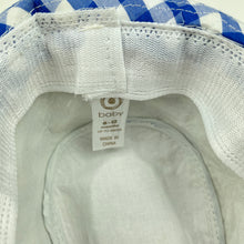 Load image into Gallery viewer, Boys Target, blue &amp; white check cotton hat, EUC, size 0,  