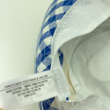Load image into Gallery viewer, Boys Target, blue &amp; white check cotton hat, EUC, size 0,  