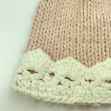 Load image into Gallery viewer, Girls Pumpkin Patch, pink &amp; white knitted hat / beanie, circum: 47-50cm, GUC, size 0-1,  