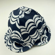 Load image into Gallery viewer, unisex Bonds, blue &amp; white reversible swim hat, FUC, size 0,  