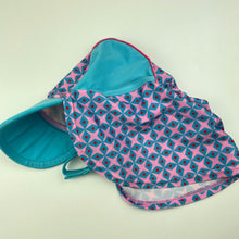 Load image into Gallery viewer, Girls Bonnie and Neil, swim/sun hat, chin strap, circum: 48-52cm, GUC, size 1-3,  