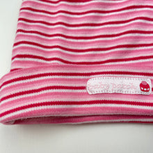 Load image into Gallery viewer, Girls Pumpkin Patch, pink stripe cotton hat/beanie, EUC, size 000-00,  