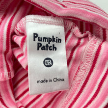 Load image into Gallery viewer, Girls Pumpkin Patch, pink stripe cotton hat/beanie, EUC, size 000-00,  