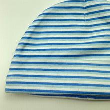 Load image into Gallery viewer, Boys George, blue &amp; white cotton hat/beanie, EUC, size 000-00,  