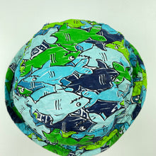 Load image into Gallery viewer, Boys Hi-Hop, cotton bucket hat, sharks, FUC, size 2-4,  