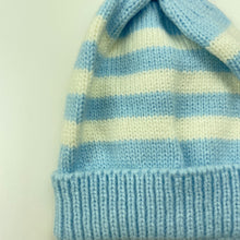 Load image into Gallery viewer, Boys striped, knitted hat/beanie, EUC, size 000-00,  