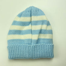 Load image into Gallery viewer, Boys striped, knitted hat/beanie, EUC, size 000-00,  