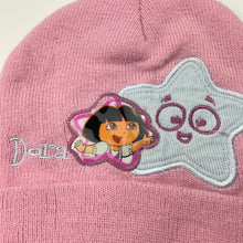 Load image into Gallery viewer, Girls Dora the Explorer, knitted hat/beanie, EUC, size 5-7,  